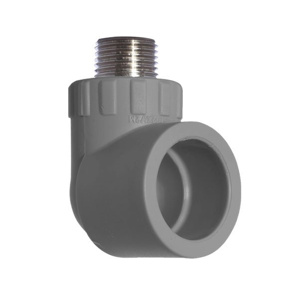CODO 90º PP-R FUSIÓN HE METÁLICO - 32mm x 1/2"