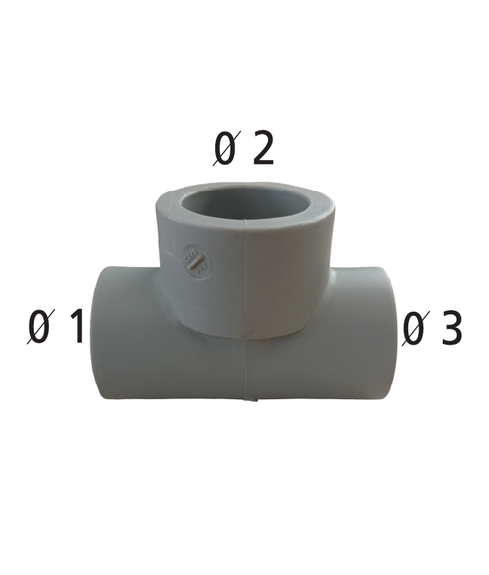 PPR FT TEE RED 110 x 90 x 110 I