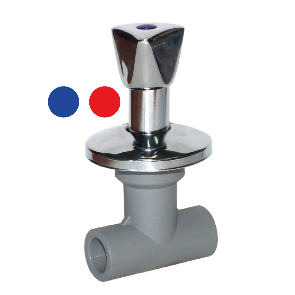 LLAVE DE PASO METÁLICA / VASTAGO LARGO - 25mm