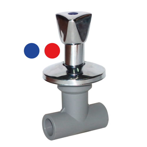 LLAVE DE PASO METÁLICA / VASTAGO LARGO - 25mm